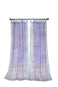 Bed Canopy Curtains - Boho Sari Canopy Panels - Sheer Four Poster Bed Drapes - Bedroom Curtains - A set of  Lavender / Periwinkle sheers