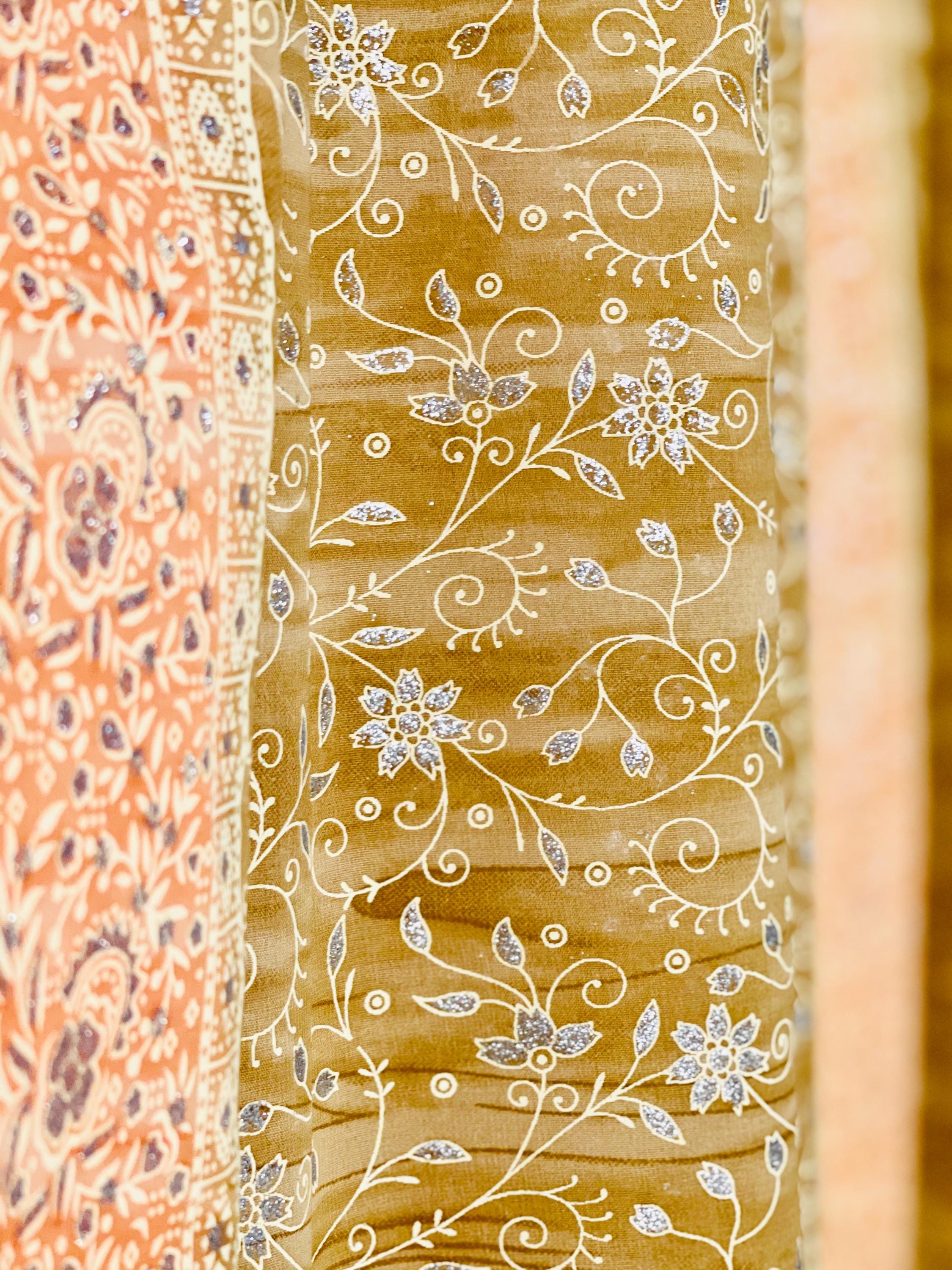 Block Print Sari Curtains, Light filtering , Boho Window Treatment, 84/96"L