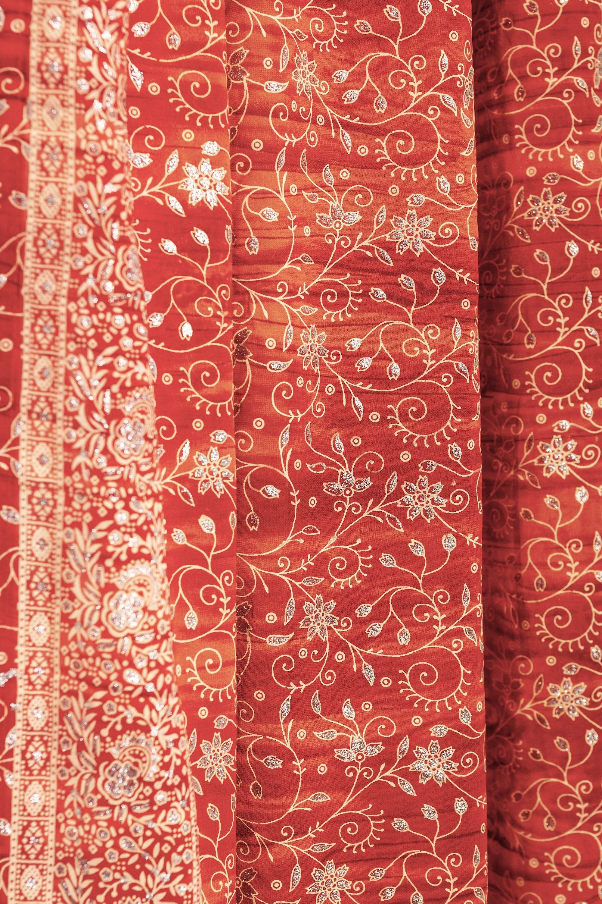 Mixing Colors Copper Indigo Sari Curtains Boho Light filtering Window Treatment 84"L sheer drapes