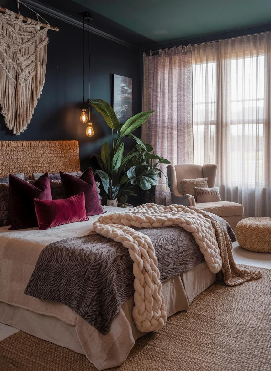 Sari Curtains Lilac and Dusty Plum Light Sheer Drapes for Calm, Serene Bedrooms Soft Boho DREAMBoHO Light-Filtering 84"/96"L
