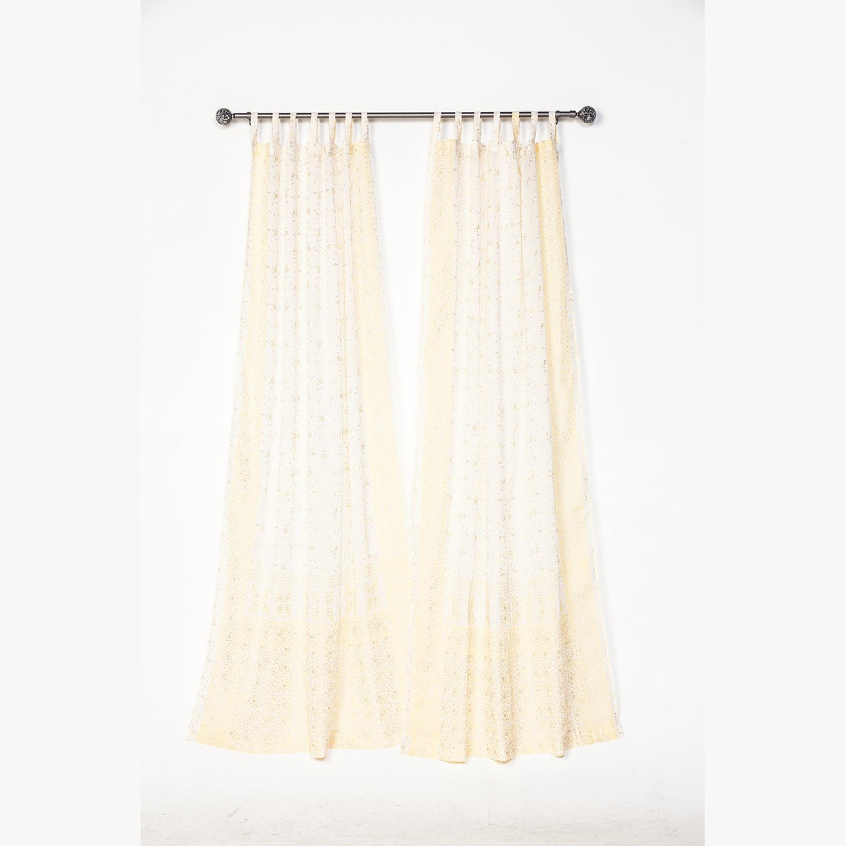 Blush/Cream Sari Curtains Boho Sheer Drapes Romantic Boho Colors light filtering Panels Dusty-Rose Vanilla White backdrop Window treatment