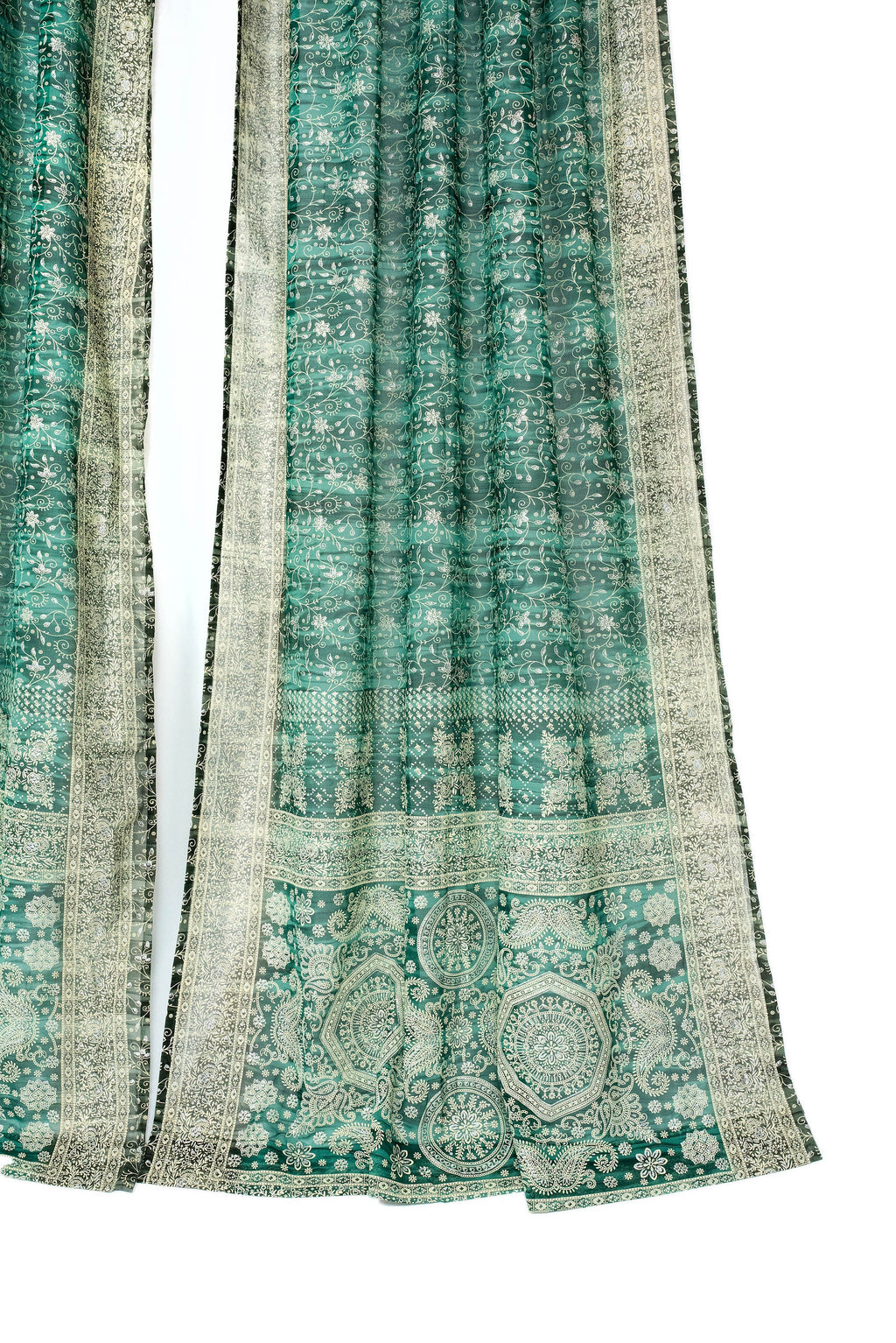 Sari Curtains 84"/96"L Boho Curtains BoHoEARTH Collection Light-Filtering-Pine Moss Green-Bed Canopy, Window Treatment For Living/Bedroom