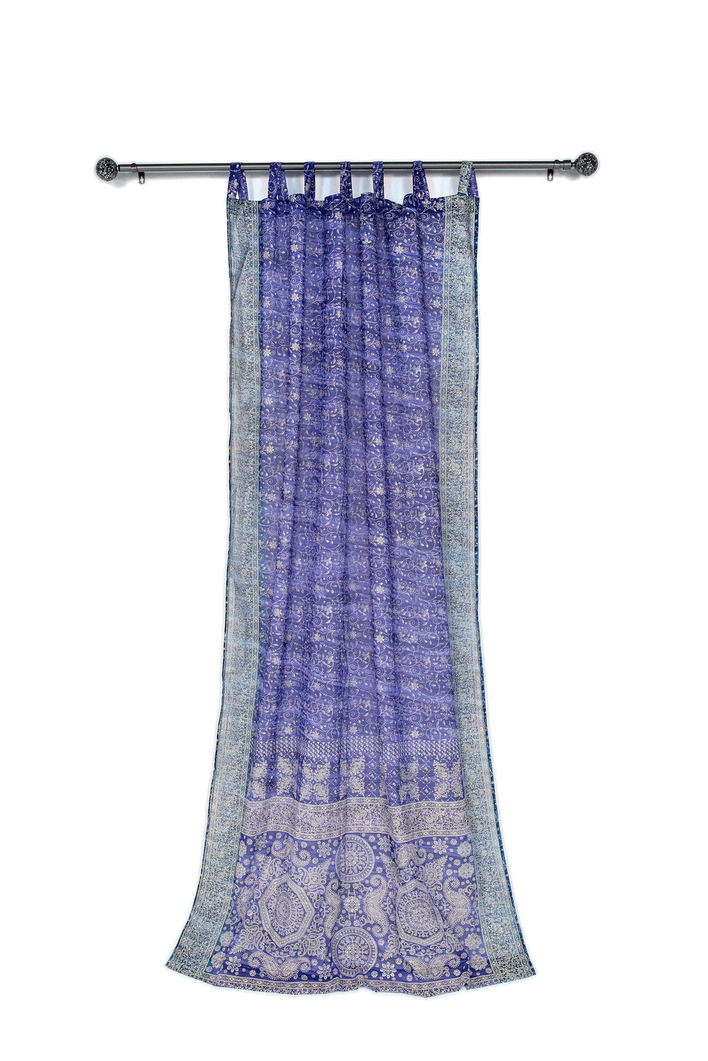 Sari Curtains Light-Filtering, Boho Window Treatment For Living room and Bedroom