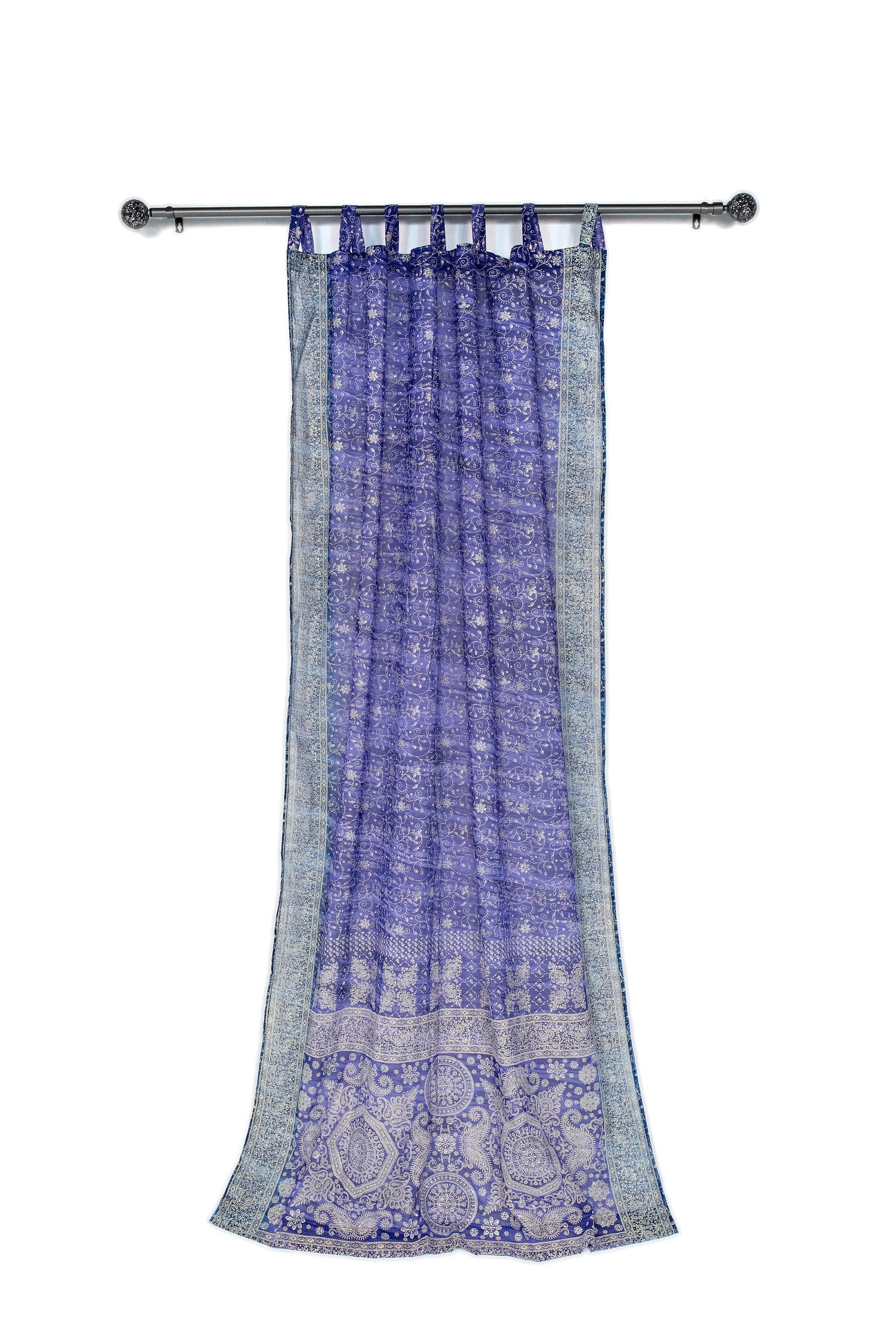 Sari Curtains Light-Filtering, Boho Window Treatment For Living room and Bedroom