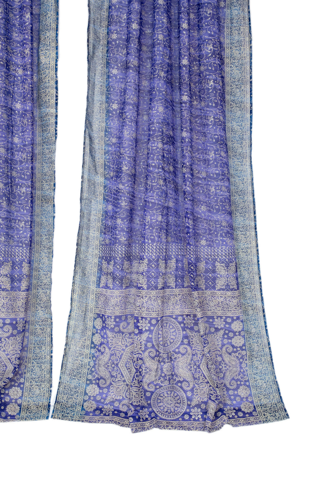 Sari Curtains 84"/96"L Boho Curtain BoHoEARTH Light-Filtering Indigo Purple sheer drapes Bed Canopy backdrop Window Treatment Living/Bedroom