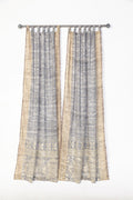 Taupe Silver Olive Hemp vanilla Boho Sari Curtains 84"/96"L BOHOME Collection Light-Filtering drape panels Backdrop For Living/Bedroom