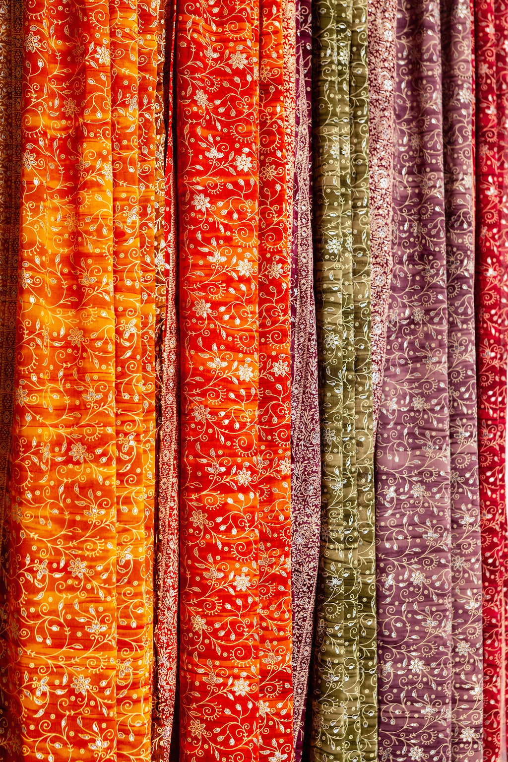 Sari Curtains Boho Earth Tones Light filtering curtains Window Treatment Sheer Drapes Bedroom Living Dining room Bed Canopy Tent Backdrop