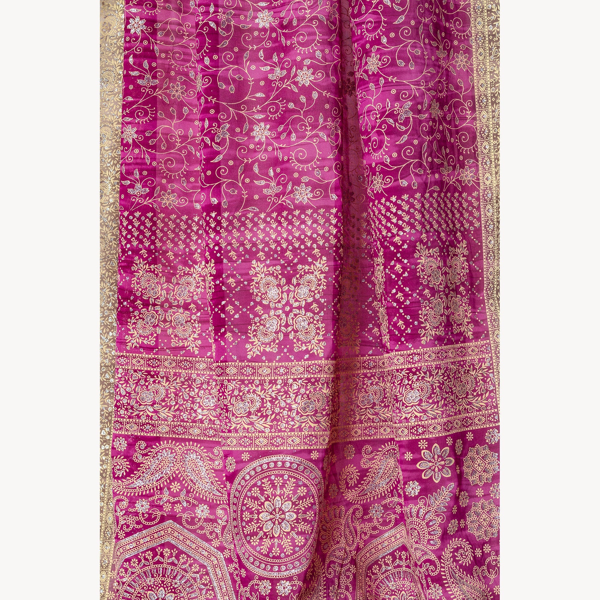 Light-Filtering Sari Curtains 84"L Boho Curtains, Bed Canopy, Tapestry, Window Treatment For Living/Bedroom Customizable Indian Print