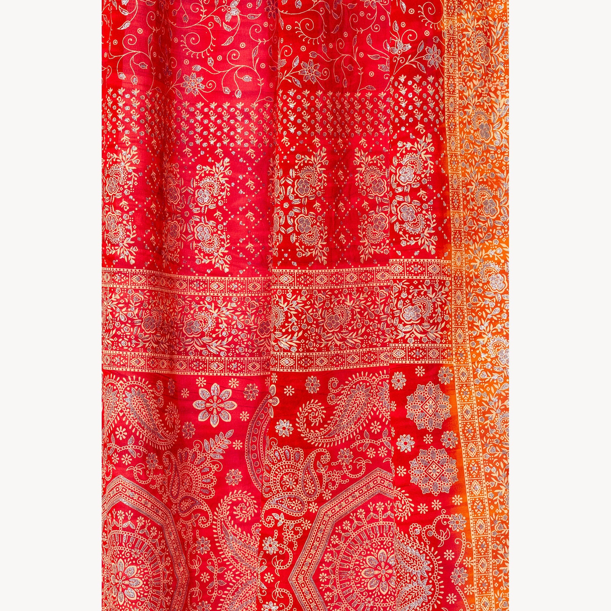 Light-Filtering Sari Curtains 84"L Boho Curtains, Bed Canopy, Tapestry, Window Treatment For Living/Bedroom Customizable