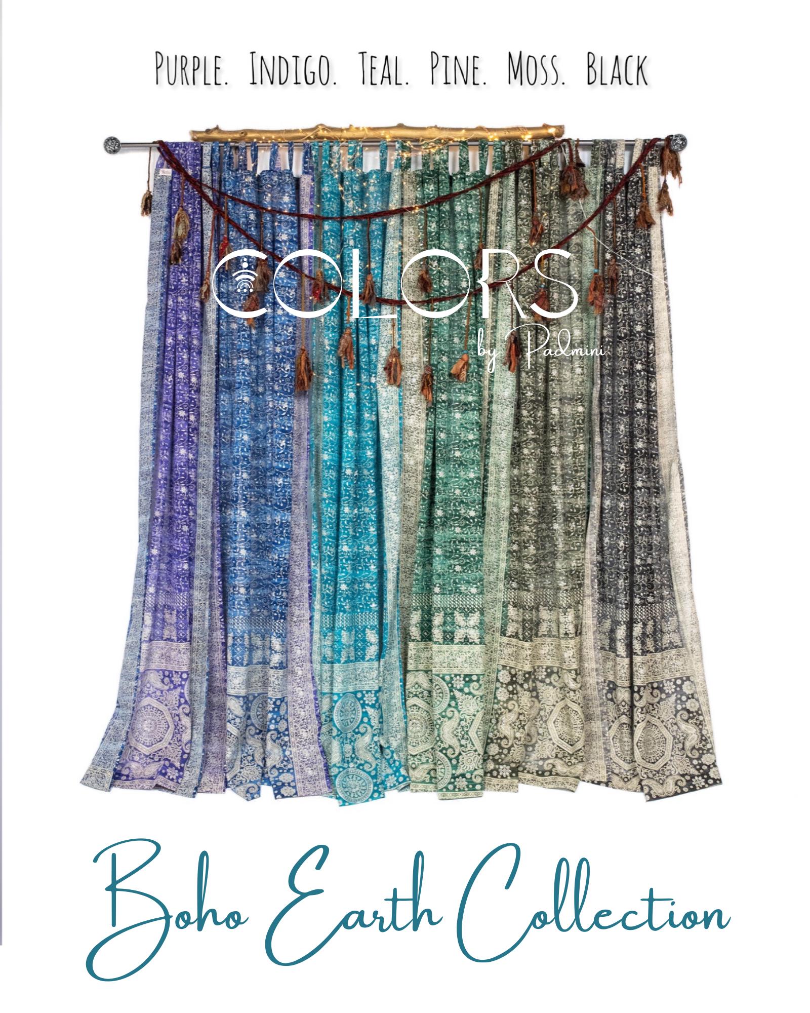 Sheer Canopy Drapes for Four Poster Bed - Luxury Sari Curtain Panels Set - Soft Light Filtering Bed Canopy
