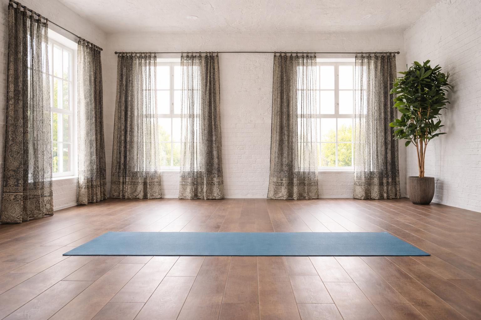 Yoga Studio Curtains Light Filtering Panels, Black Sari Curtains, Meditation Room Drapes, Sheer Boho Window Curtains