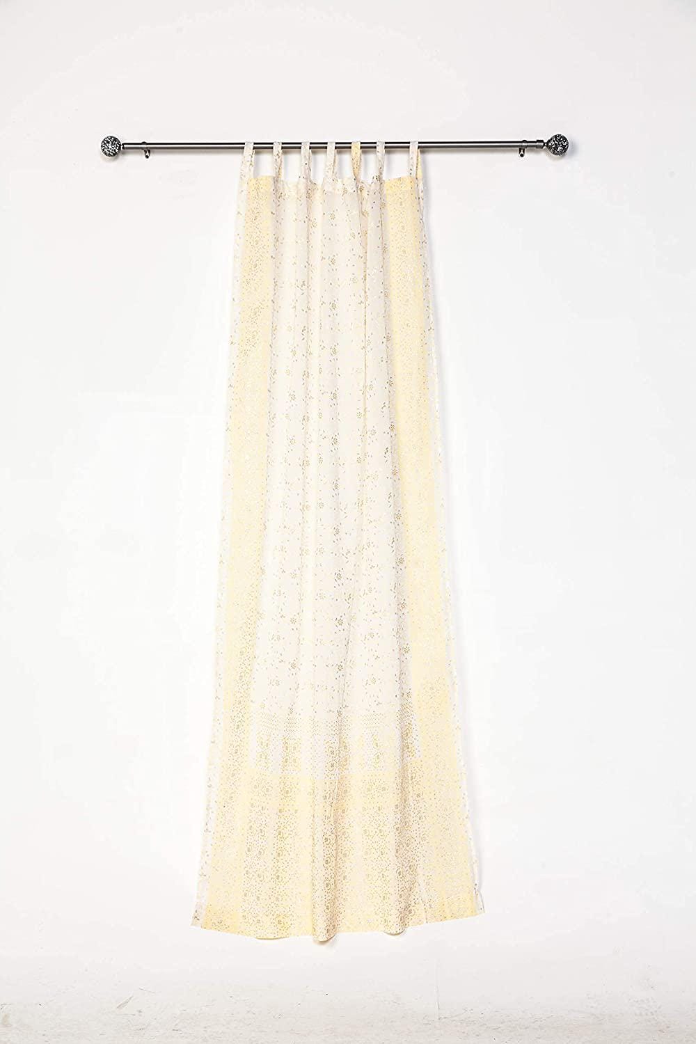 Yoga Studio Curtains Light Filtering Panels, Offwhite Boho Sari Curtains, Meditation Room Drapes, Sheer Window Curtains