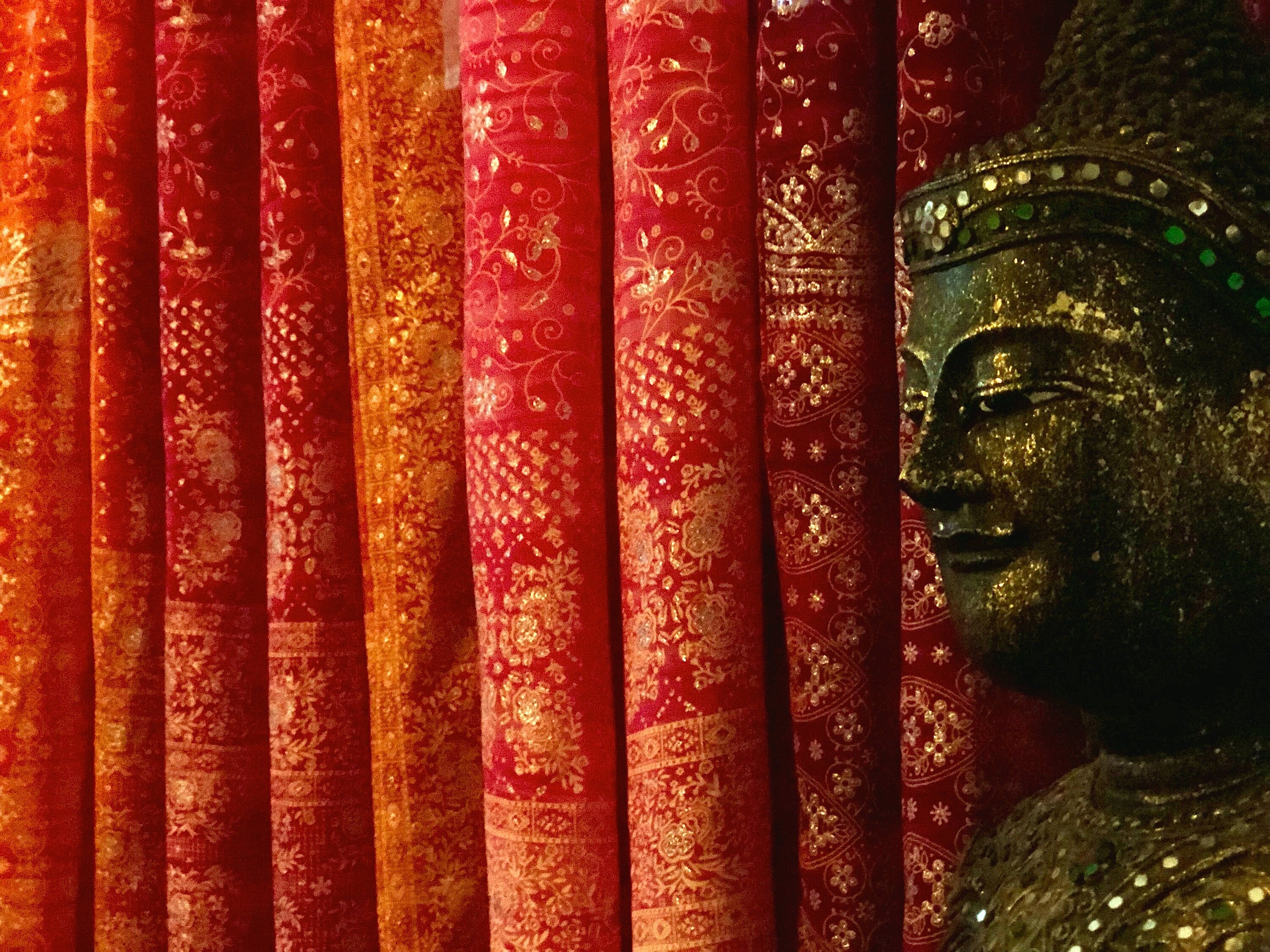 Maroon Red Sari Curtain Boho Window Treatment Sheer Drapes Bedroom Living Diningroom Bed Canopy Tent Indian Gypsy Chic