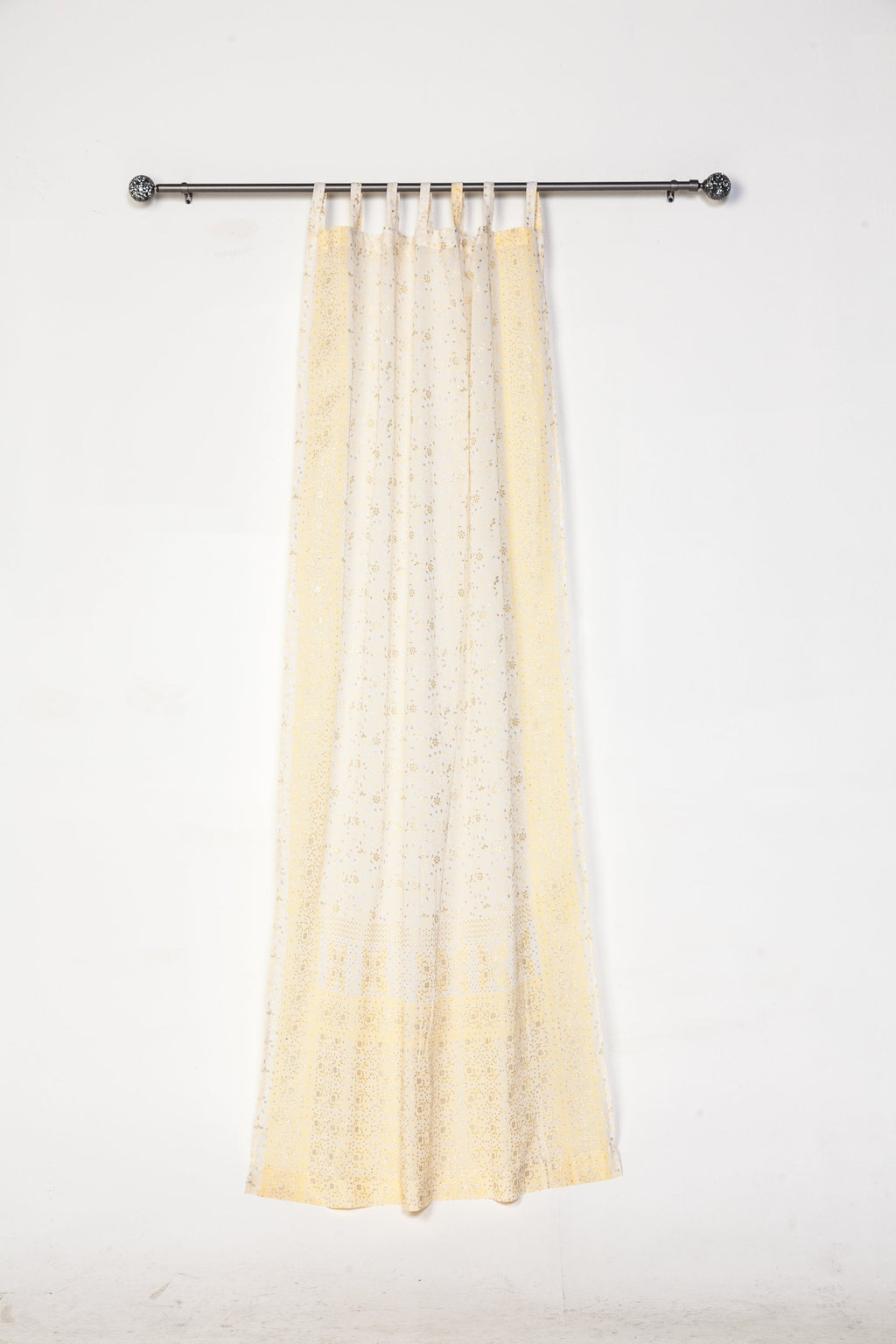 Light-Filtering Sari Curtains 84"L Boho Curtains backdrop Bed Canopy, vanilla Offwhite Window treatment Living/Bedroom Customizable