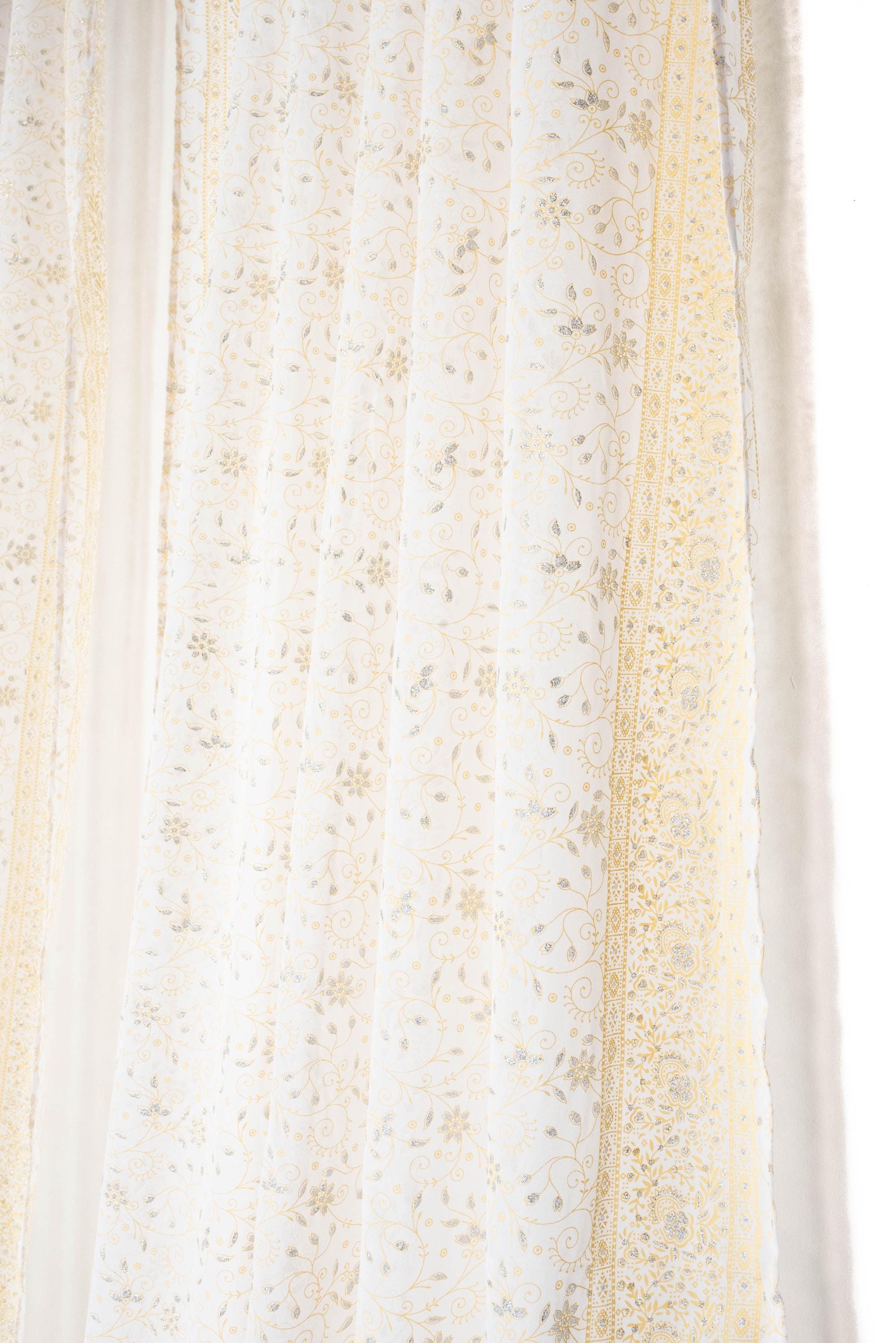 Blush/Cream Sari Curtains Boho Sheer Drapes Romantic Boho Colors light filtering Panels Dusty-Rose Vanilla White backdrop Window treatment