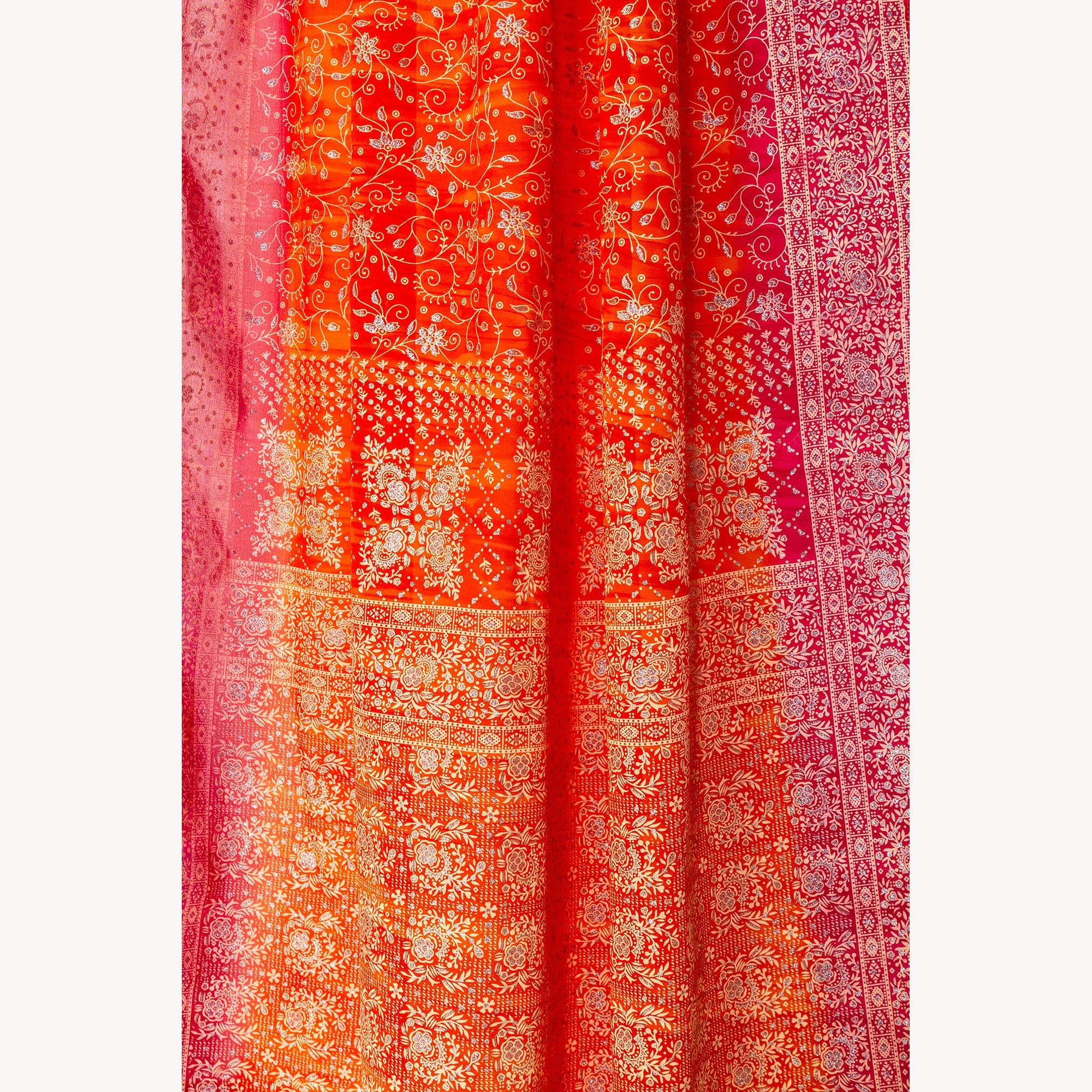 Boho Curtains Light-Filtering Sari Curtains 84"/96"/108"L, sheers drapes, Bed Canopy, Window Treatment For Living/Bedroom Customizable