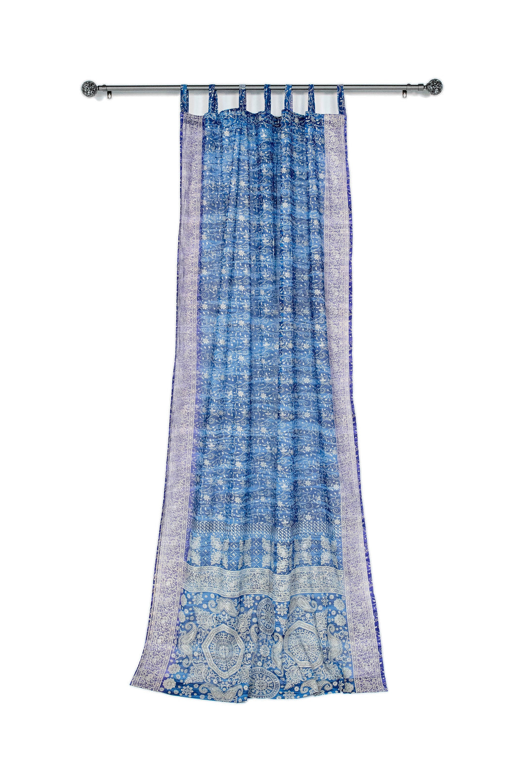 Boho Curtains Sari Curtains Light-Filtering 84"/96"L BoHoEARTH Pine Purple panels Combo Backdrop, drapes, Bed Canopy For Livingroom Bedroom