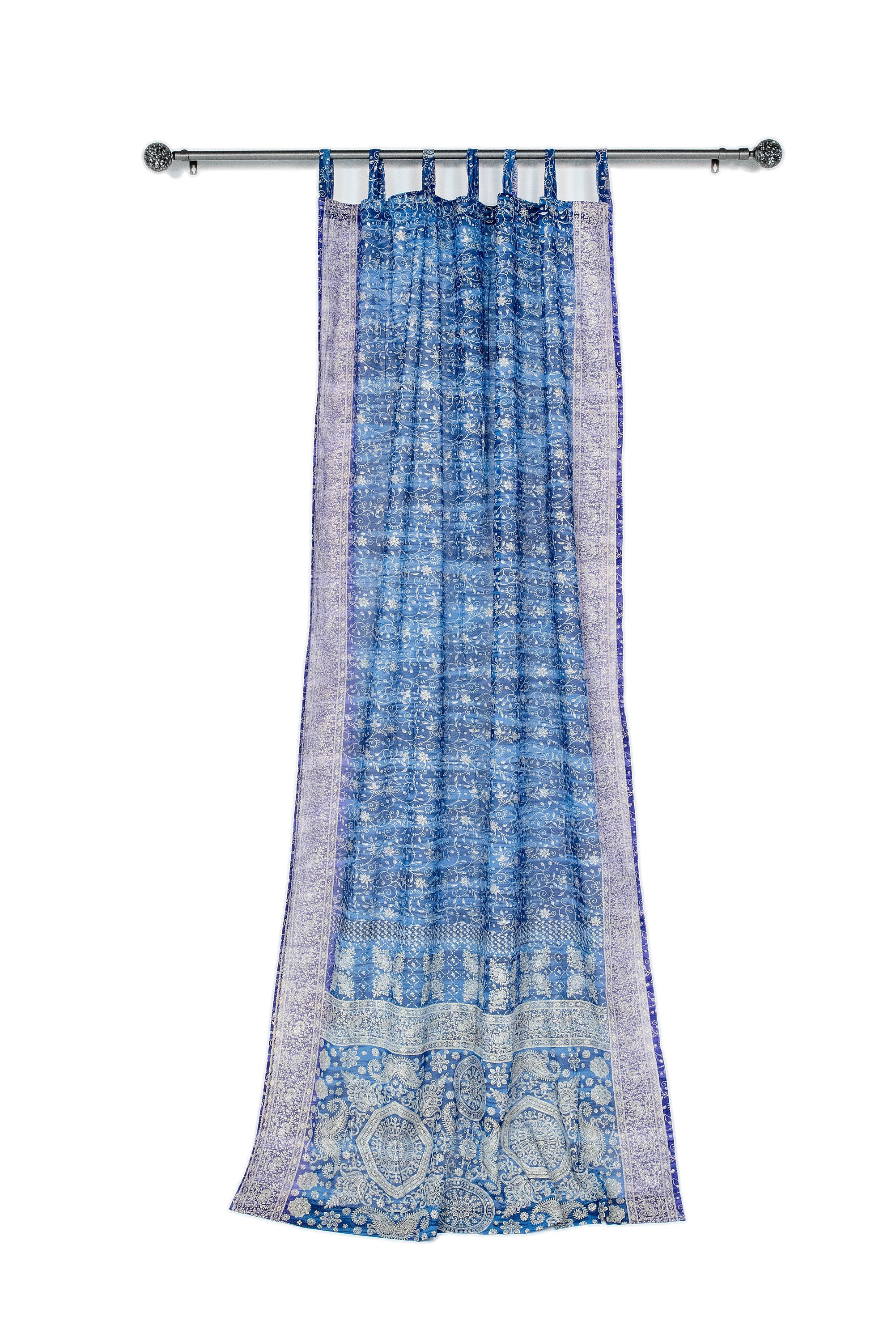 Boho Curtains Sari Curtains Light-Filtering 84"/96"L BoHoEARTH Pine Purple panels Combo Backdrop, drapes, Bed Canopy For Livingroom Bedroom