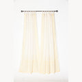 Light-Filtering Sari Curtains 84"L Boho Curtains backdrop Bed Canopy, vanilla Offwhite Window treatment Living/Bedroom Customizable