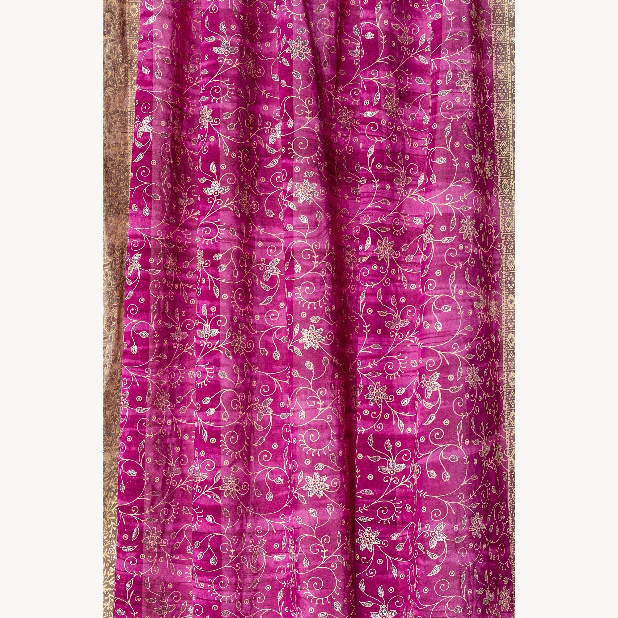 Light-Filtering Sari Curtains 84"L Boho Curtains, Bed Canopy, Tapestry, Window Treatment For Living/Bedroom Customizable Indian Print