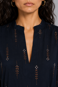 CLRS Woman - Tribal Print Maxi Dress - Minimal Boho Column Dress
