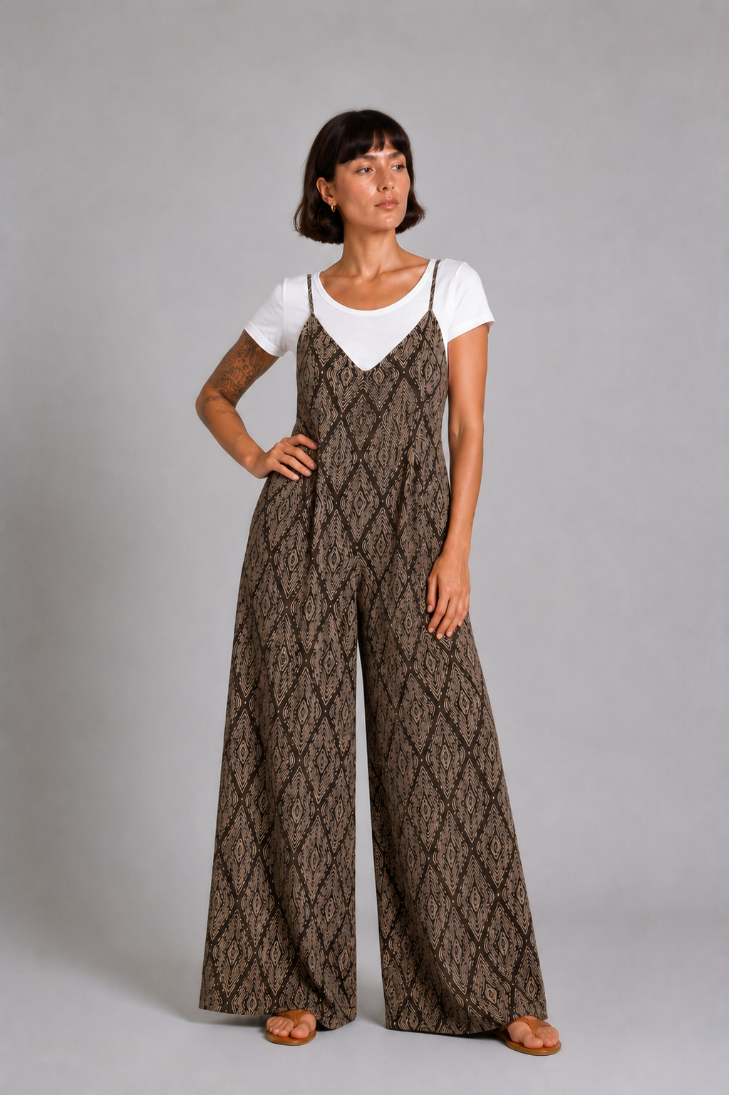 CLRS Woman - Boho Tribal Wide Leg Jumpsuit