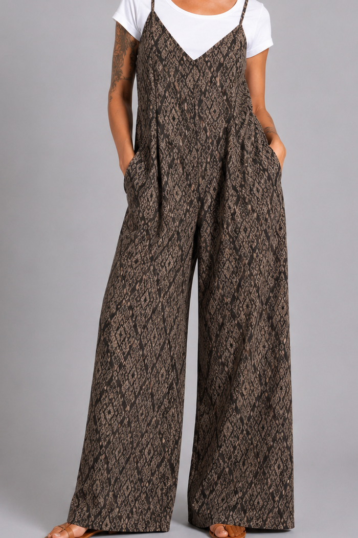CLRS Woman - Boho Tribal Wide Leg Jumpsuit