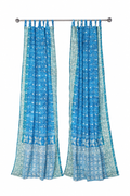Light-Filtering Sari Curtains 84"/96"L Boho Curtains, Bed Canopy, Tapestry, Window Treatment For Living/Bedroom