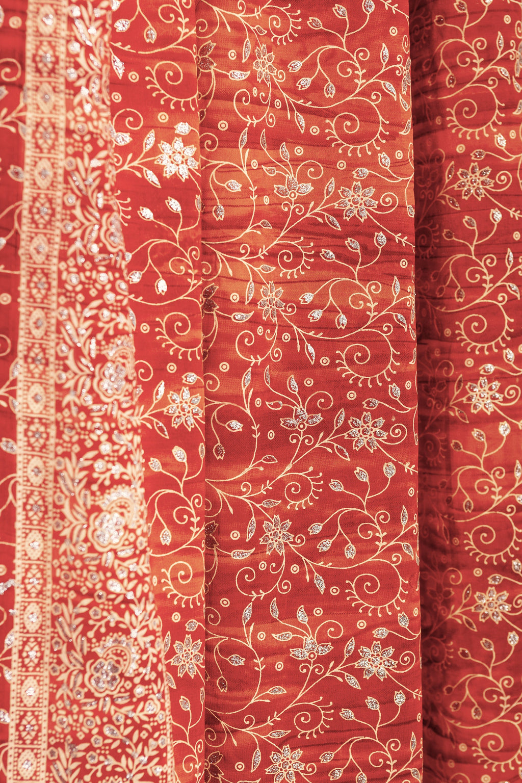 Sari Curtain, Copper Cinnamon Sheer Drapes, Boho Window Treatment, light filtering 84"/96"L