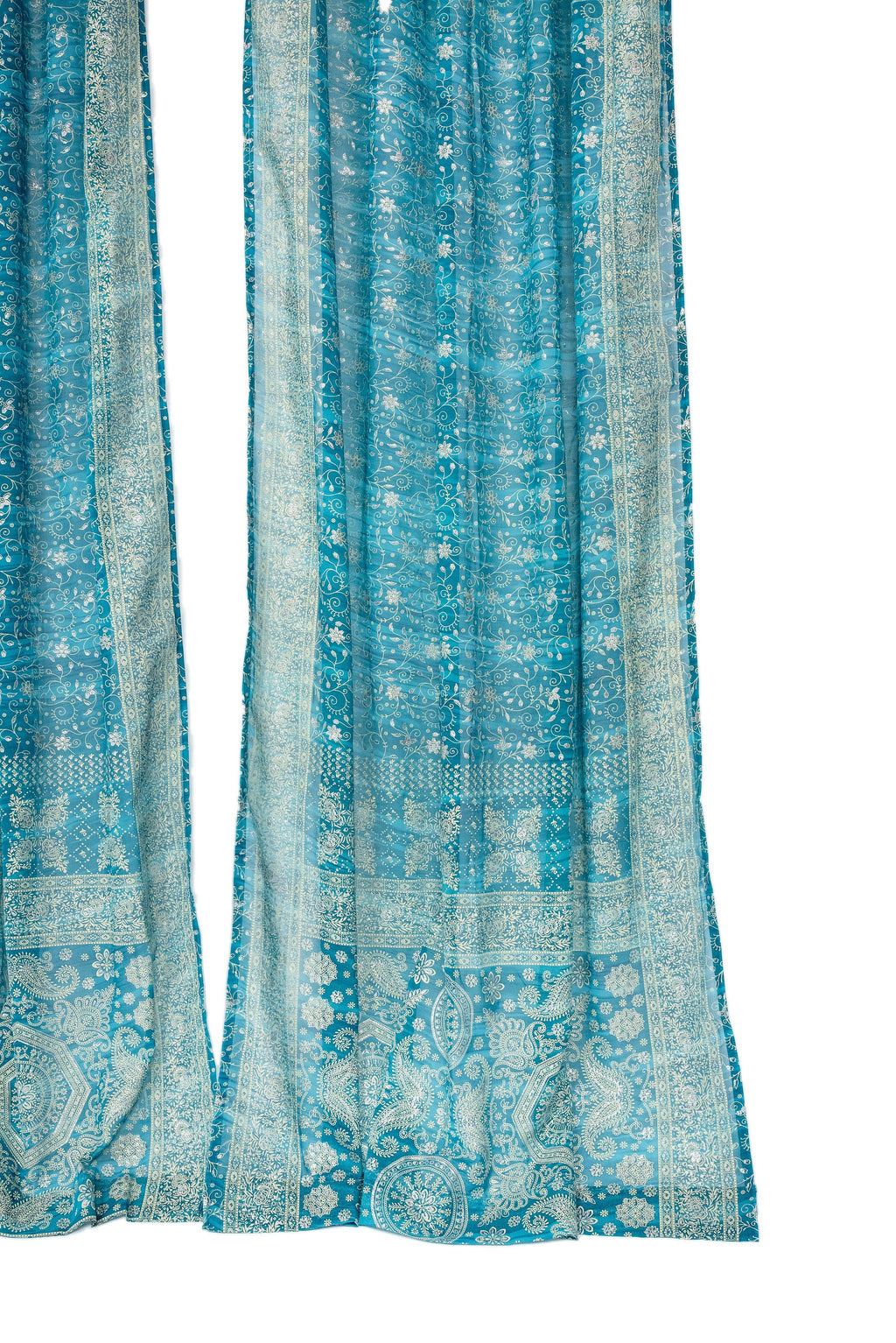 Light-Filtering Sari Curtains 84"/96"L Boho Curtains Boho Bed Canopy, backdrop sheer drapes Window Treatment For Living/Bedroom Customizable