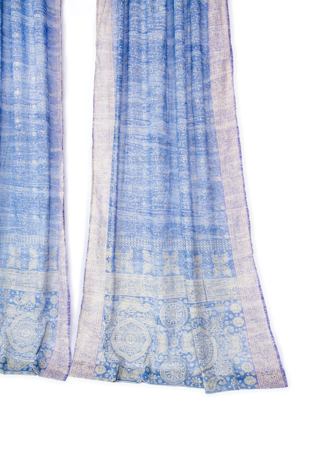 Bed Canopy Curtains - Boho Sari Canopy Panels - Sheer Four Poster Bed Drapes - Bedroom Curtains - A set of Periwinkle / lavender sheers