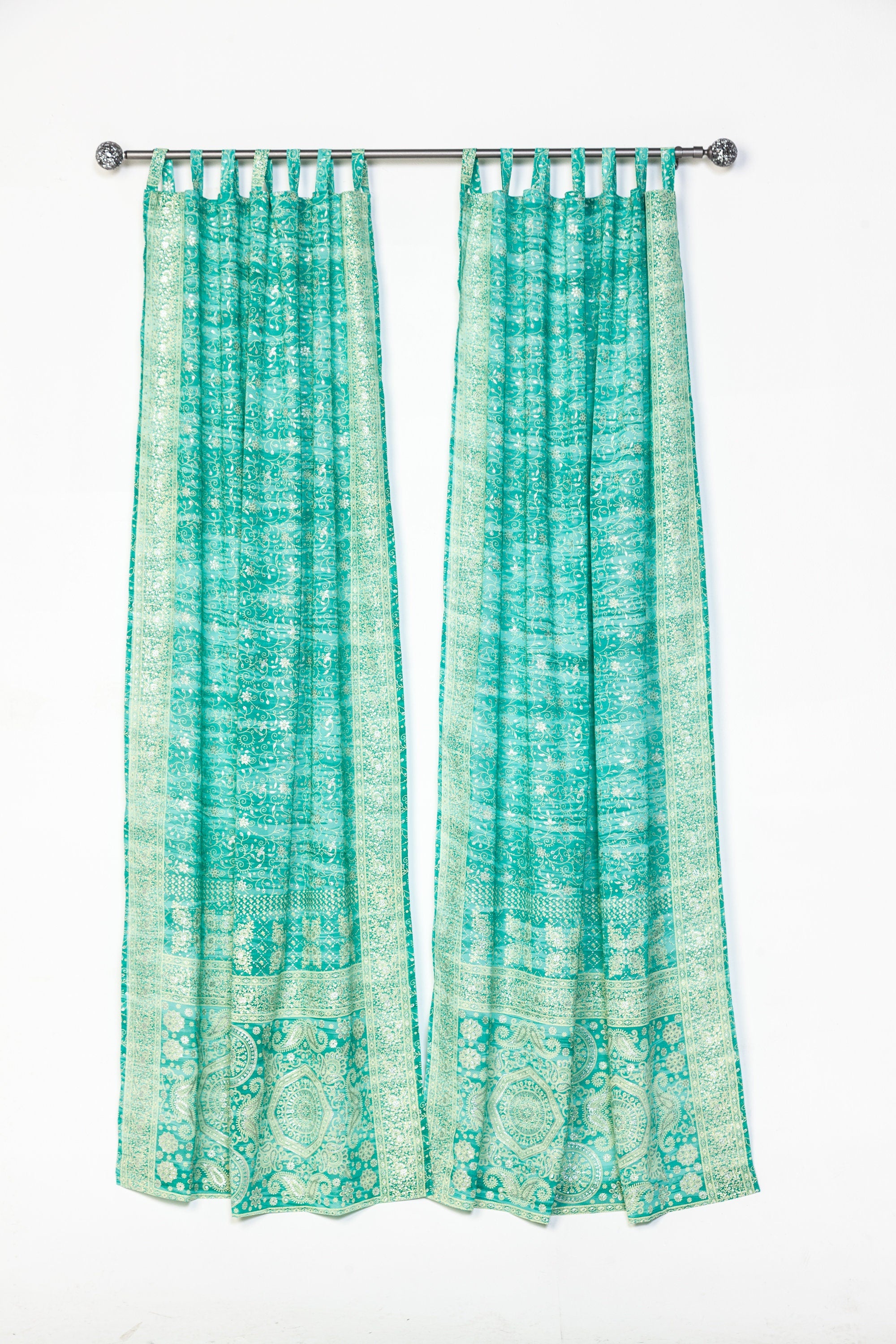 Sheer Drapes, Blue BACKDROP Collection Light-Filtering Bed Canopy Chuppah