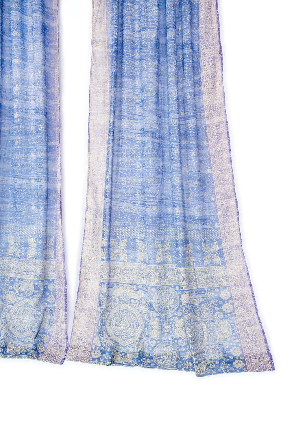 Sari Curtains 84"/96"L Boho Curtains DREAMBoHO Collection Light-Filtering PERIWINKLE backdrop Bed Canopy Window Treatment For Living/Bedroom