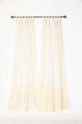 Sari Curtains 84"/96"L Boho Curtains Metallic Collection Light-Filtering  Bed Canopy, Backdrop sheer drapes Window Treatment Living/Bedroom