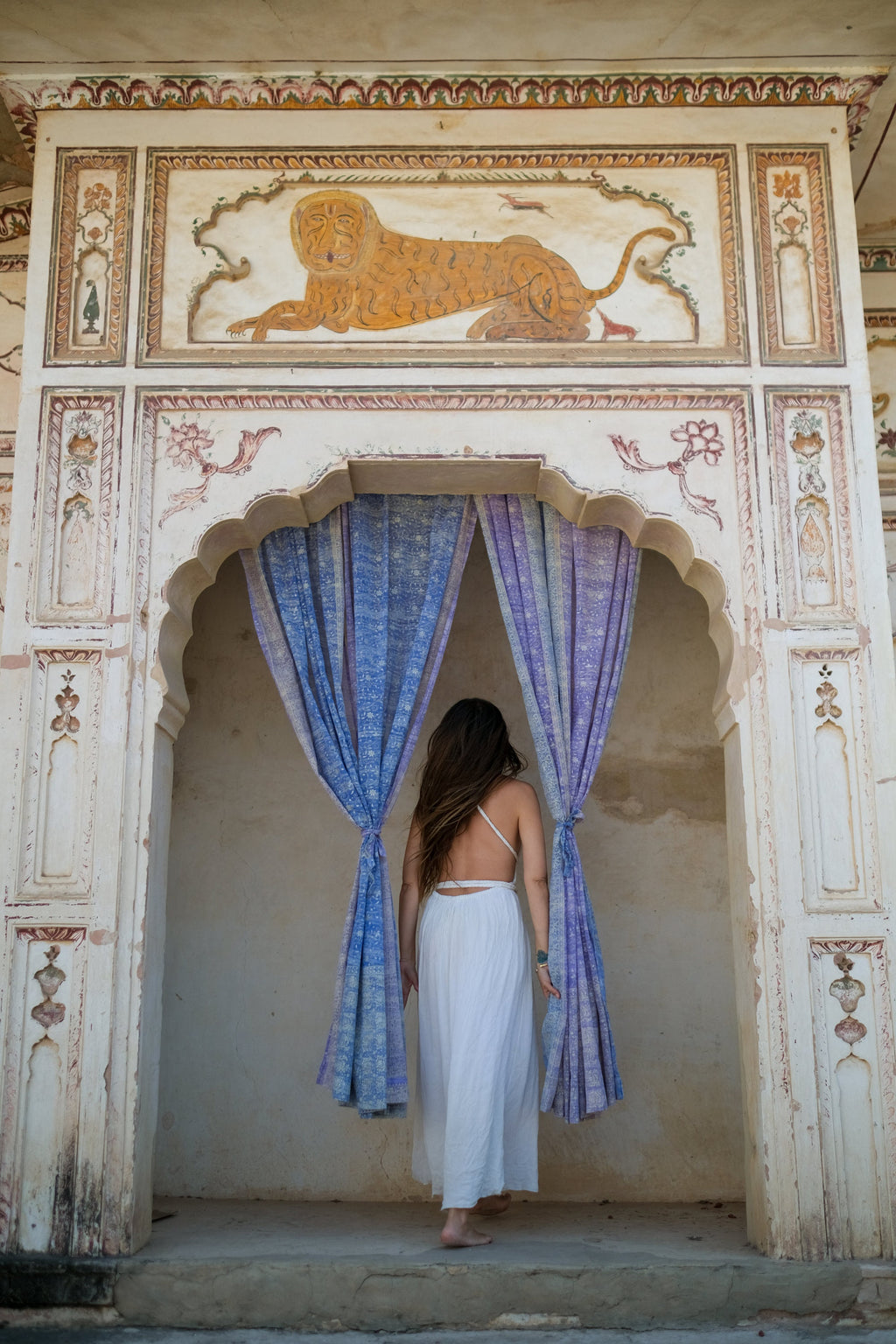 Boho Sari Curtains: Lavender & Periwinkle bedroom Drapes