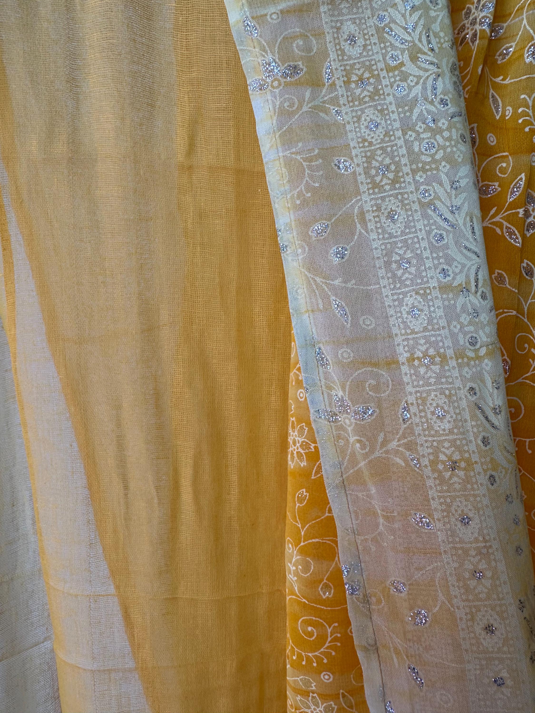 LINED PANELS Sari Curtains 84"/96"L Boho Curtains, Light-Filtering, Lined Window Treatment with soft cotton Gauze Back Panel beautiful print
