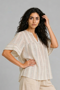 CLRS Woman - Natural Woven Artisan TOP