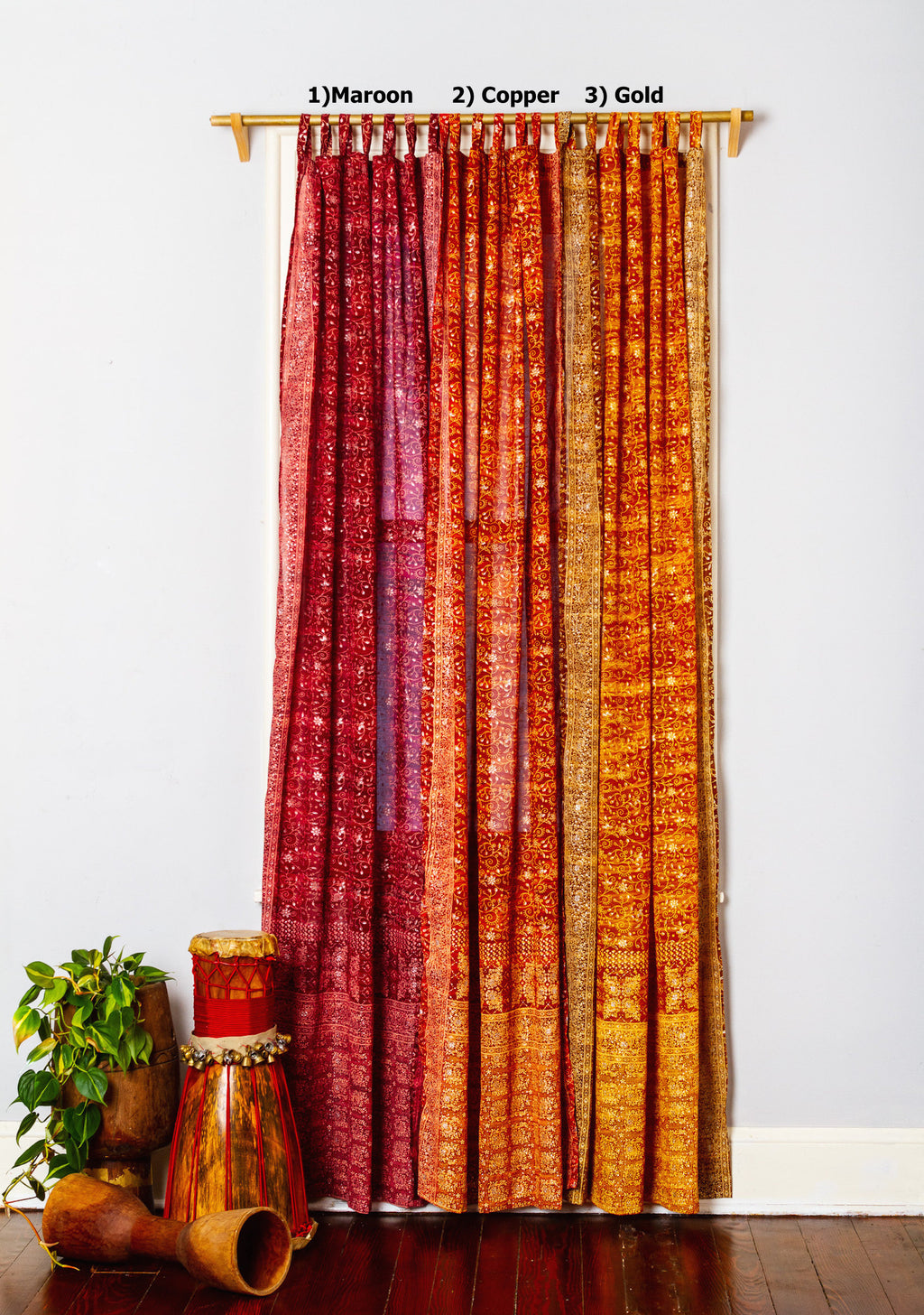 Saffron Marigold Colors light filtering Window Treatment