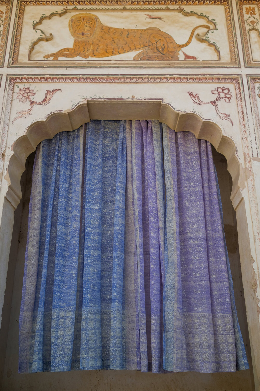 Boho Sari Curtains: Lavender & Periwinkle bedroom Drapes