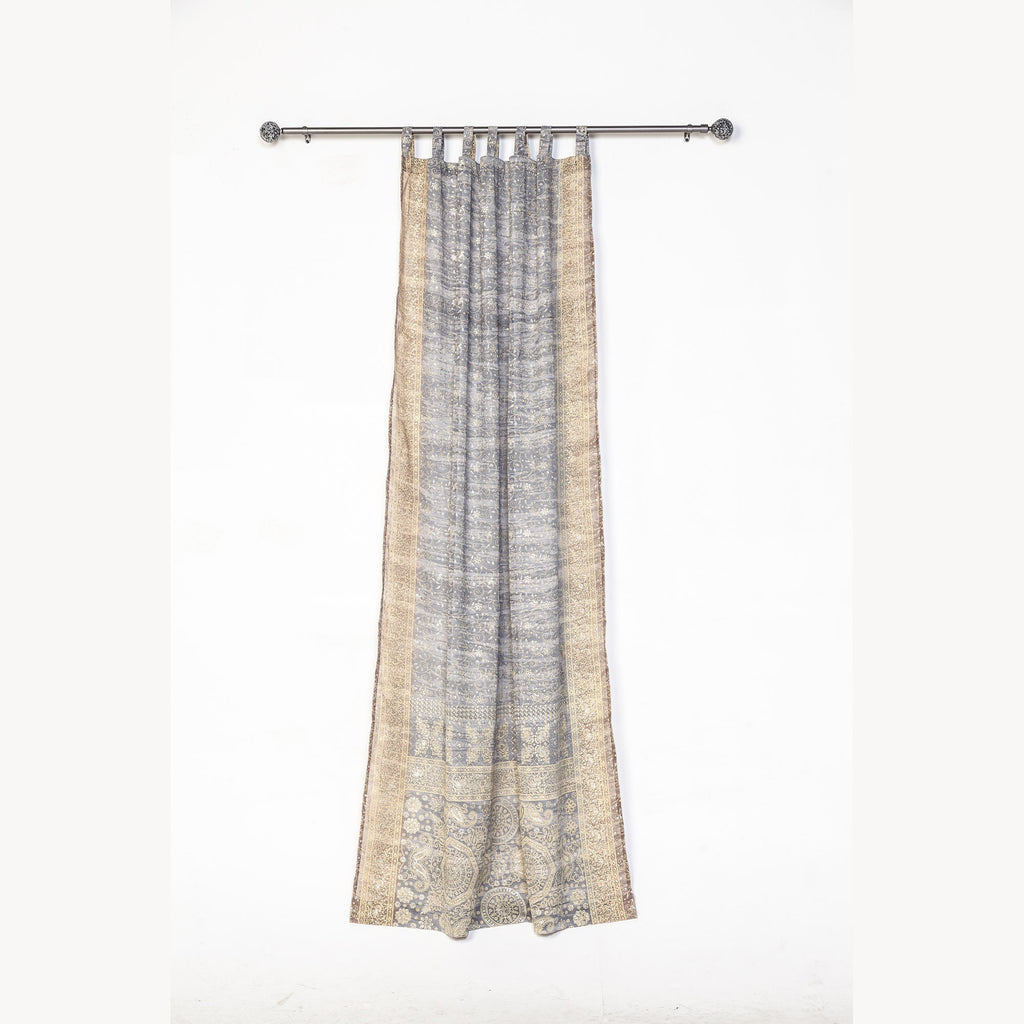 Sari Curtains 84"/96"L Light-Filtering Boho Curtains, Bed Canopy, Tapestry, Sheer drapes Window Treatment For Living/Bedroom Customizable
