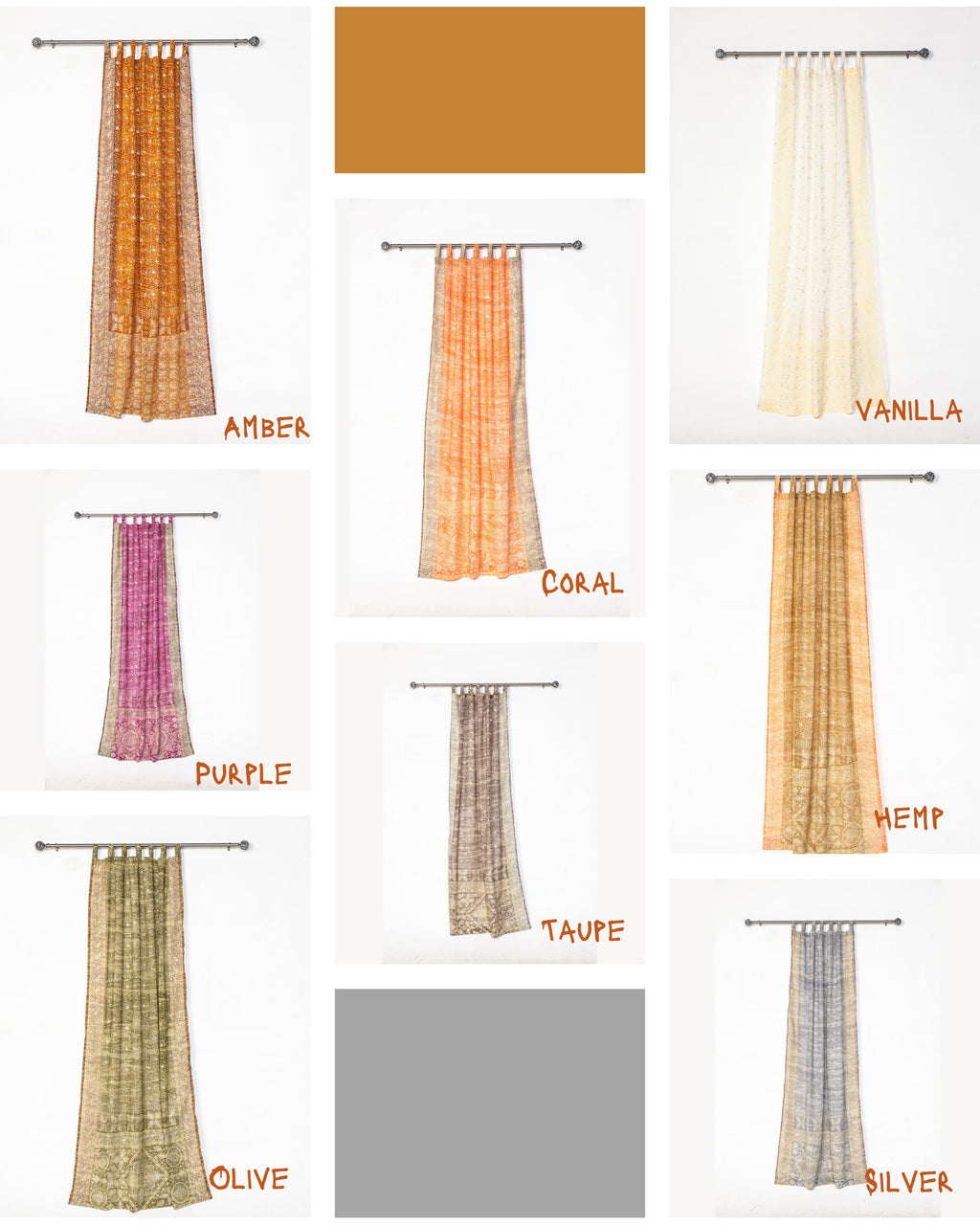 Sari Curtains 84"L Boho Curtain BoHoEARTH Light-Filtering drapes- Olive Green-backdrop Bed Canopy Window Treatment For Living/Bedroom