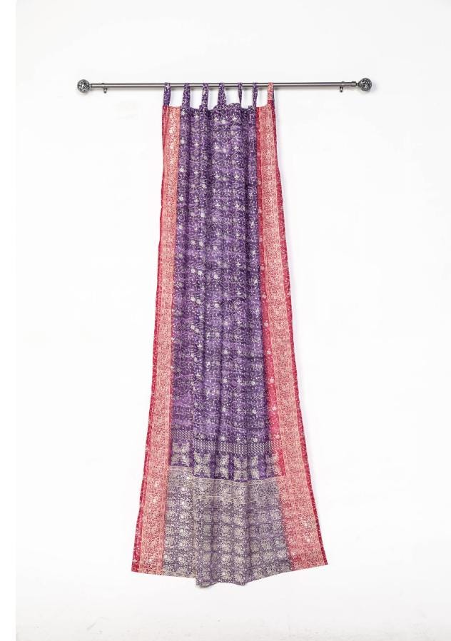 Bohemian Curtains 96"L Indian Sunset Jewel Tones WindowTreatment light filtering