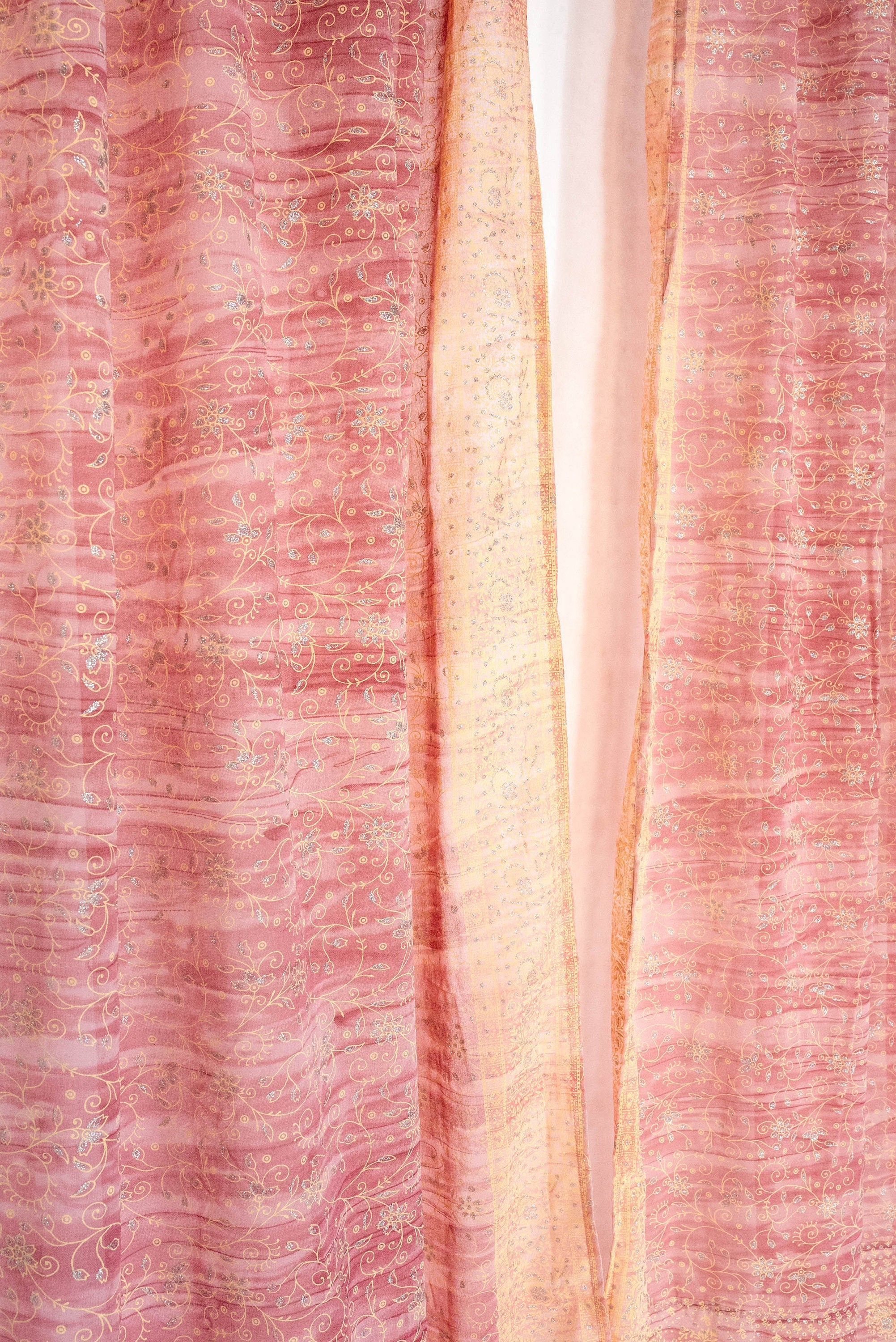 Sari Curtains 84"L Boho Curtains DREAMBoHO Collection Light-Filtering BLUSH Chubby Chic Bed Canopy, Window Treatment For Living/Bedroom