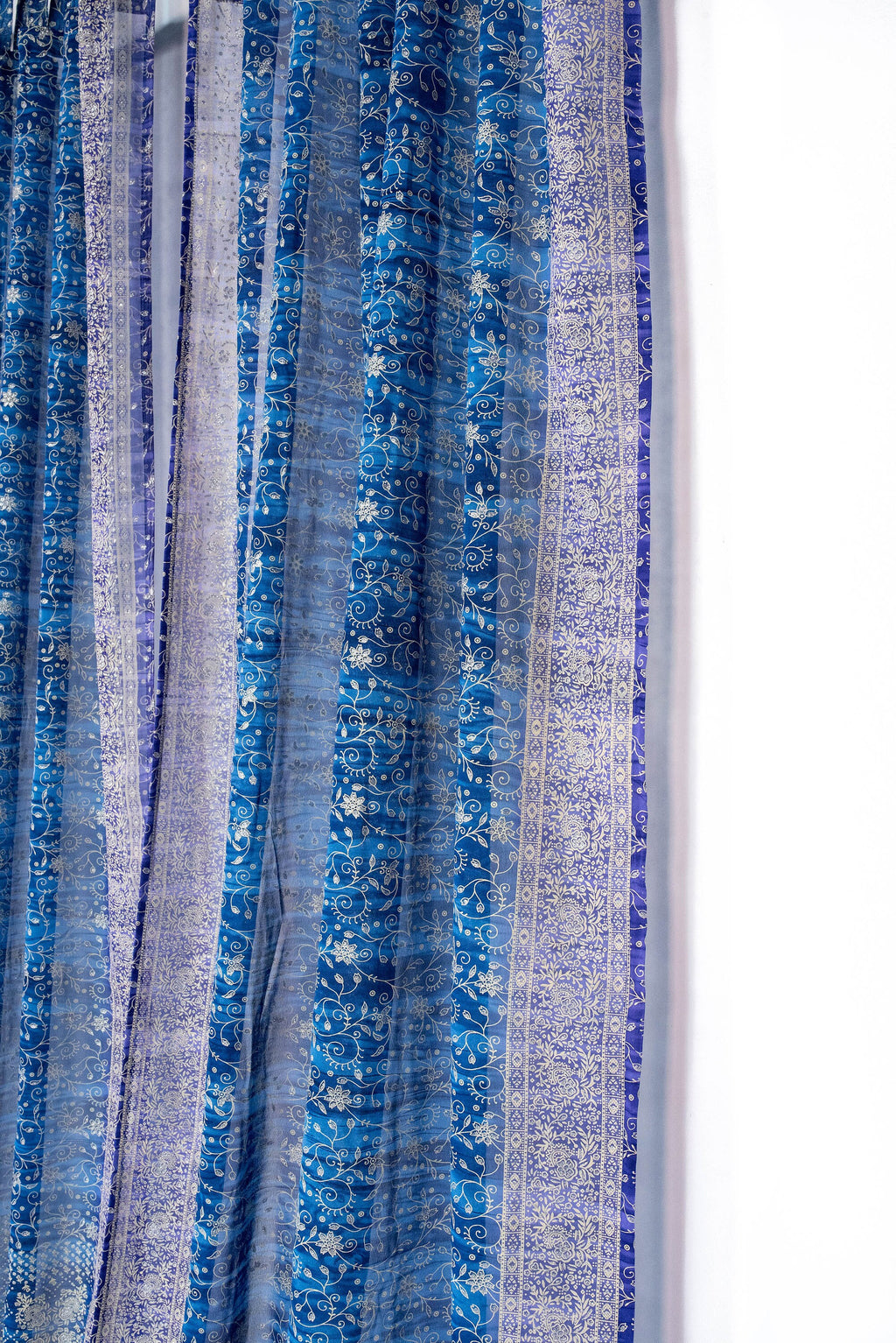 Sari Curtains 84"/96"L Boho Curtains BoHoEARTH Light-Filtering Indigo Purple  for Bed Canopy panels Window Treatment For Living/Bedroom