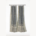 Sheer Canopy Drapes for Four Poster Bed - Luxury Sari Curtain Panels Set - Soft Light Filtering Bed Canopy - Black Sari