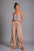 CLRS Woman - Satin Lycra Wide Leg Pants