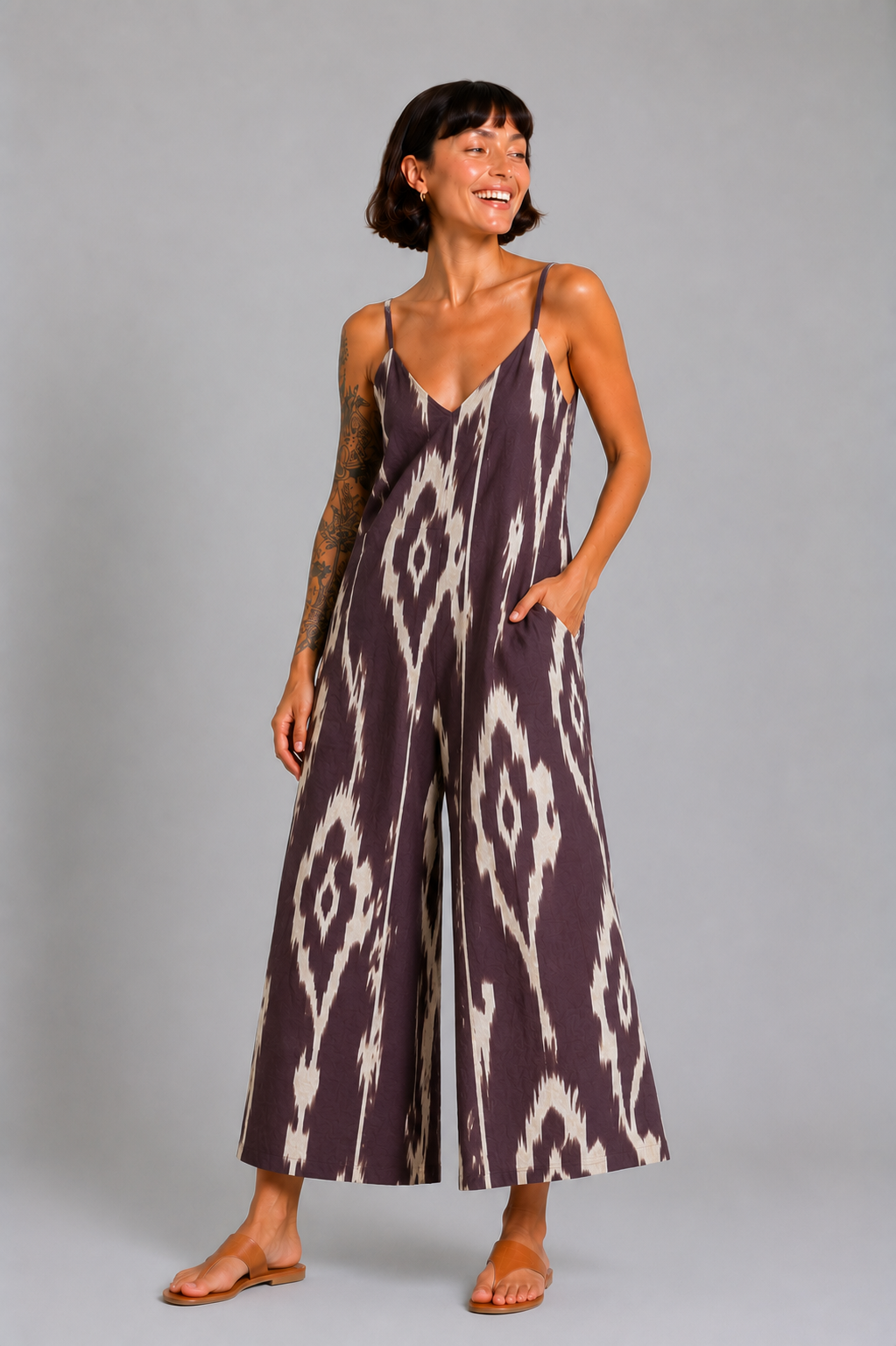 CLRS Woman - Boho Tribal Wide Leg Jumpsuit
