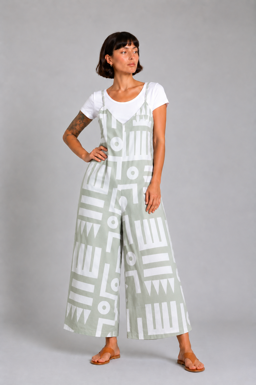 CLRS Woman - Boho Tribal Wide Leg Jumpsuit