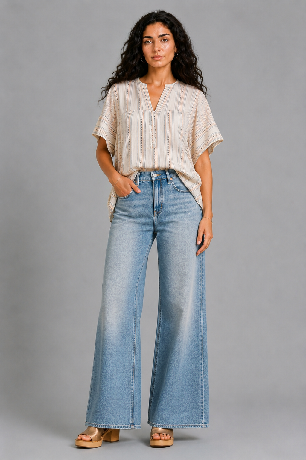 CLRS Woman - Natural Woven Artisan TOP