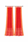Light-Filtering Sari Curtains 84"L Boho Curtains, Bed Canopy, Tapestry, Window Treatment For Living/Bedroom Customizable